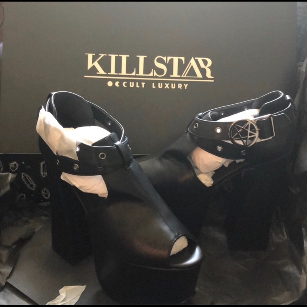 KILLSTAR “ Crucifreak” platform Mule/ Sandal.